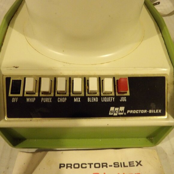 + Vintage70s PROCTOR SILEX 7-Speed Avocado Green Blender Mod 83301 READ - Picture 4 of 8